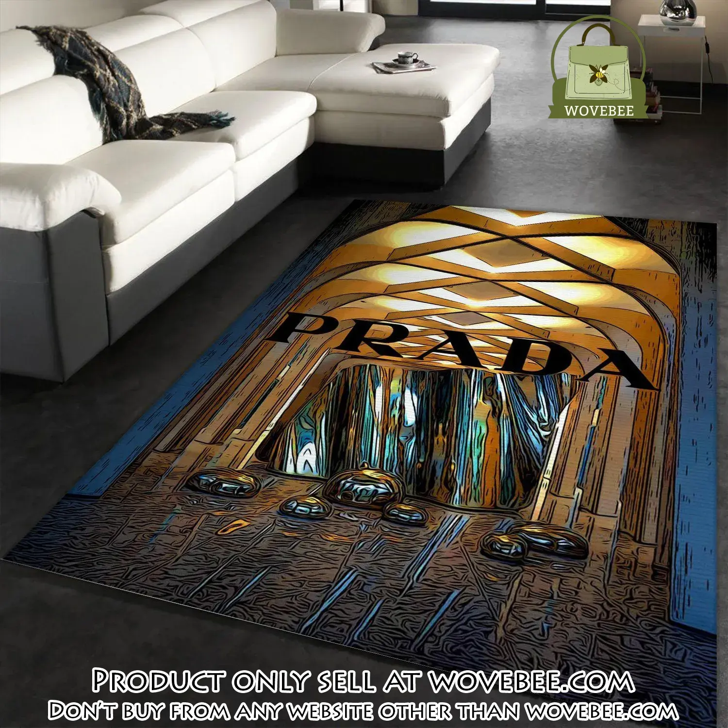 Prada fashion area rug fashion brand rug christmas gift us decor wvb0019425